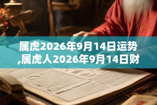 属虎2026年9月14日运势,属虎人2026年9月14日财运,生肖虎2026年9月14日运势