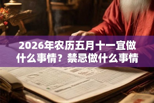 2026年农历五月十一宜做什么事情？禁忌做什么事情？