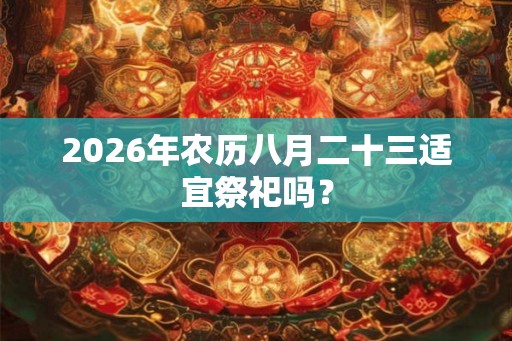 2026年农历八月二十三适宜祭祀吗？