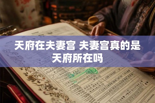 天府在夫妻宫 夫妻宫真的是天府所在吗