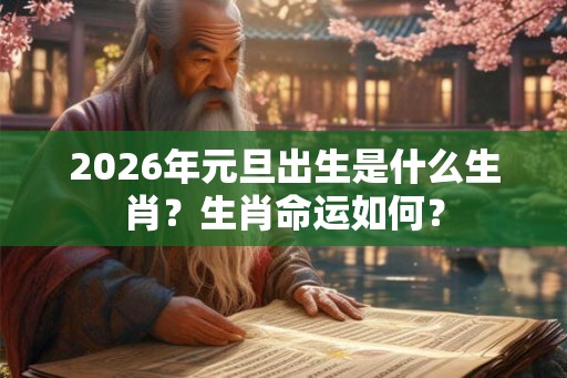 2026年元旦出生是什么生肖？生肖命运如何？