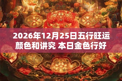 2026年12月25日五行旺运颜色和讲究 本日金色行好运