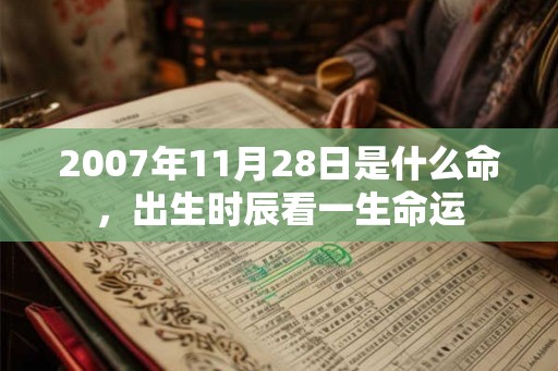2007年11月28日是什么命，出生时辰看一生命运