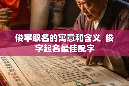 俊宇取名的寓意和含义  俊字起名最佳配字