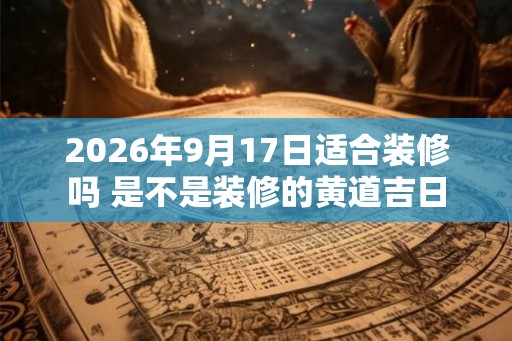 2026年9月17日适合装修吗 是不是装修的黄道吉日