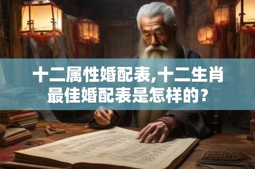 十二属性婚配表,十二生肖最佳婚配表是怎样的？