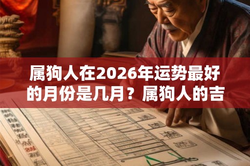 属狗人在2026年运势最好的月份是几月？属狗人的吉祥物