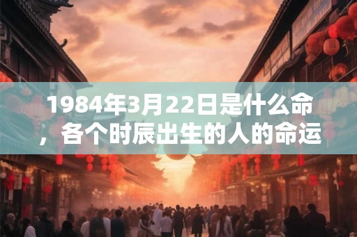 1984年3月22日是什么命，各个时辰出生的人的命运