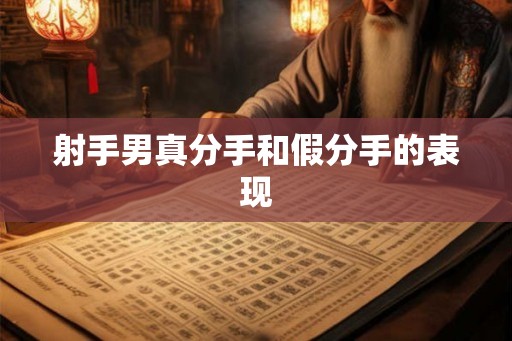 射手男真分手和假分手的表现