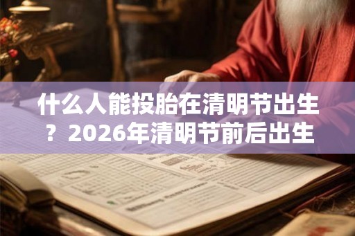 什么人能投胎在清明节出生?2026年清明节前后出生的人是什么命? 什么人能投胎在清明节出生?2026年清明节前后出生的人是什么命?