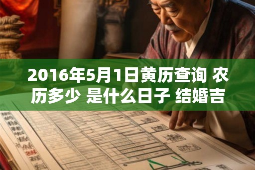 2016年5月1日黄历查询 农历多少 是什么日子 结婚吉时
