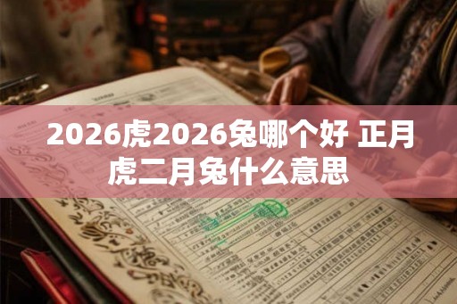 2026虎2026兔哪个好 正月虎二月兔什么意思