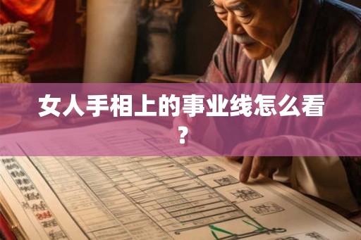 女人手相上的事业线怎么看？