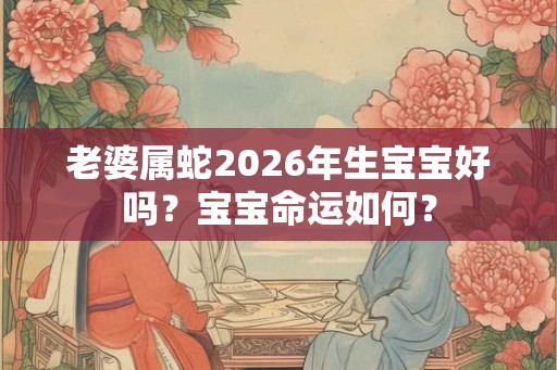 老婆属蛇2026年生宝宝好吗？宝宝命运如何？