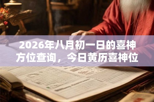 2026年八月初一日的喜神方位查询，今日黄历喜神位置