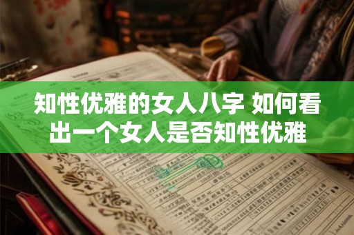 知性优雅的女人八字 如何看出一个女人是否知性优雅
