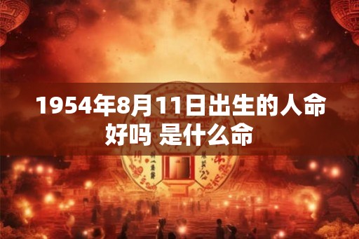 1954年8月11日出生的人命好吗 是什么命