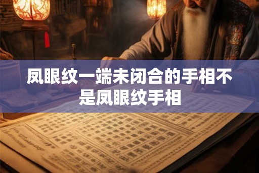 凤眼纹一端未闭合的手相不是凤眼纹手相