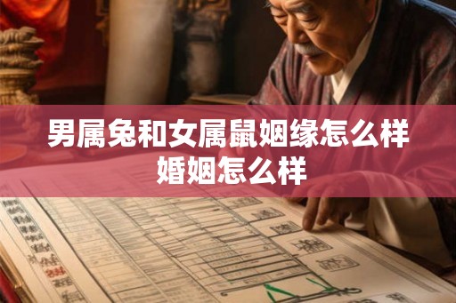 男属兔和女属鼠姻缘怎么样 婚姻怎么样