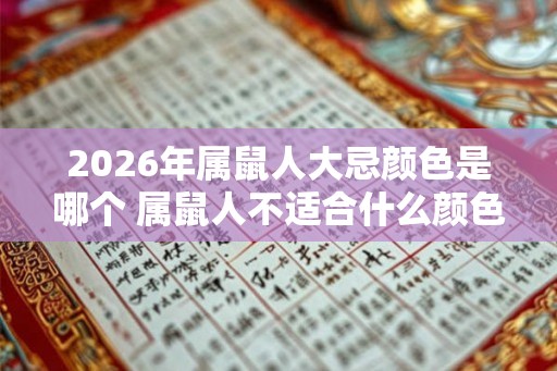 2026年属鼠人大忌颜色是哪个 属鼠人不适合什么颜色