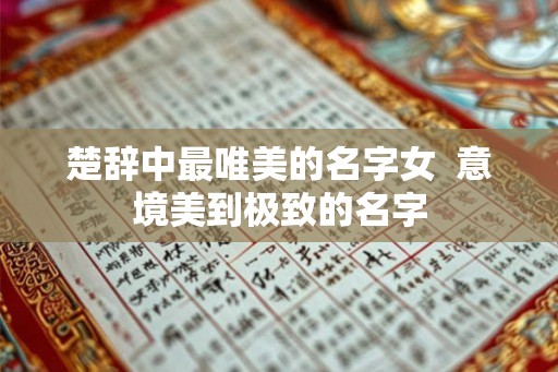 楚辞中最唯美的名字女 意境美到极致的名字 楚辞中最唯美的名字女 意境美到极致的名字