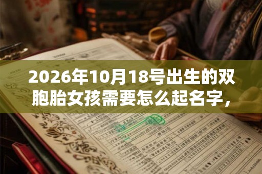 2026年10月18号出生的双胞胎女孩需要怎么起名字，五行属什么？