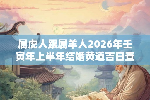 属虎人跟属羊人2026年壬寅年上半年结婚黄道吉日查询