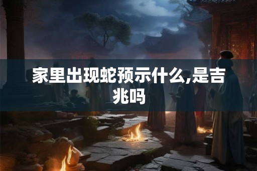 家里出现蛇预示什么,是吉兆吗