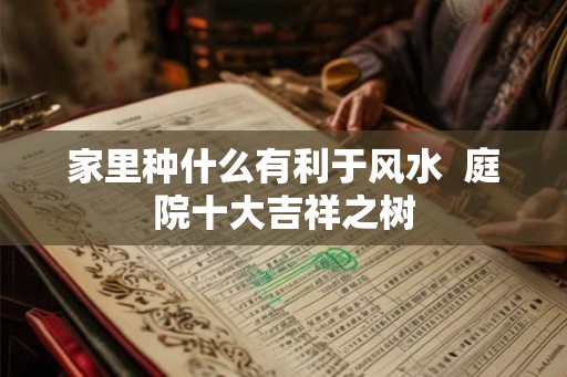 家里种什么有利于风水  庭院十大吉祥之树