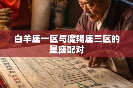 白羊座一区与魔羯座三区的星座配对