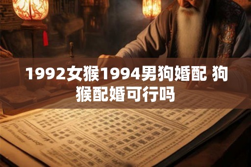 1992女猴1994男狗婚配 狗猴配婚可行吗 1992女猴1994男狗婚配 狗猴配婚可行吗