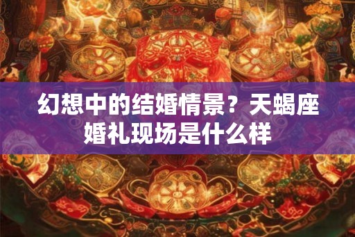 幻想中的结婚情景？天蝎座婚礼现场是什么样