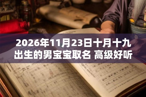 2026年11月23日十月十九出生的男宝宝取名 高级好听 2026年11月23日十月十九出生的男宝宝取名 高级好听