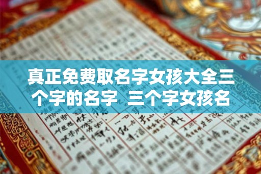 真正免费取名字女孩大全三个字的名字  三个字女孩名字超好听