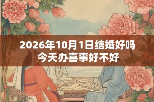 2026年10月1日结婚好吗 今天办喜事好不好