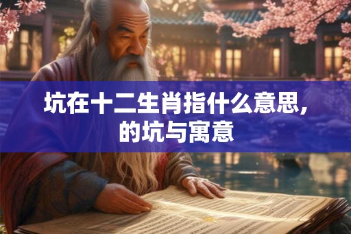 坑在十二生肖指什么意思,的坑与寓意