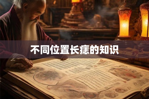 不同位置长痣的知识