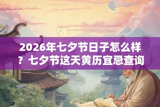 2026年七夕节日子怎么样？七夕节这天黄历宜忌查询！