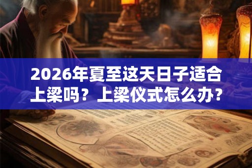 2026年夏至这天日子适合上梁吗？上梁仪式怎么办？