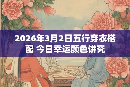 2026年3月2日五行穿衣搭配 今日幸运颜色讲究