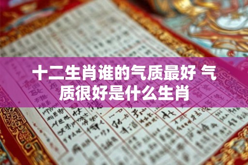 十二生肖谁的气质最好 气质很好是什么生肖