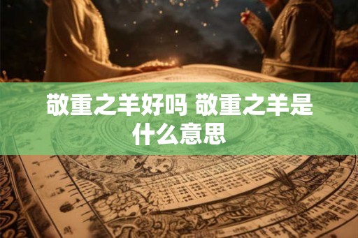 敬重之羊好吗 敬重之羊是什么意思