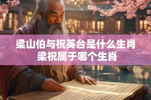 梁山伯与祝英台是什么生肖 梁祝属于哪个生肖