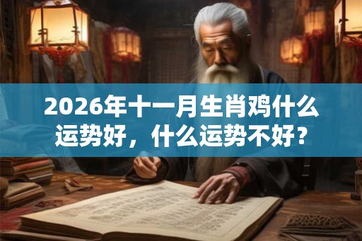 2026年十一月生肖鸡什么运势好，什么运势不好？
