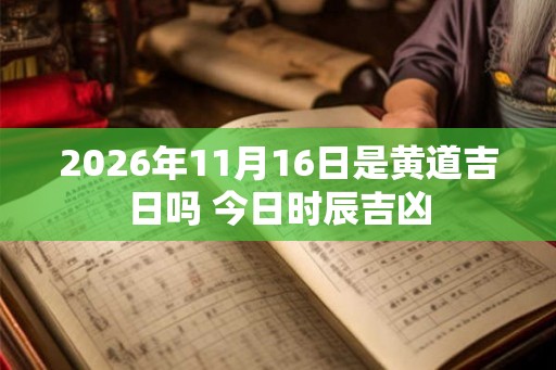 2026年11月16日是黄道吉日吗 今日时辰吉凶