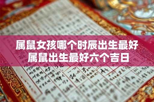 属鼠女孩哪个时辰出生最好 属鼠出生最好六个吉日