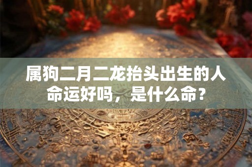 属狗二月二龙抬头出生的人命运好吗,是什么命? 属狗二月二龙抬头出生的人命运好吗,是什么命?