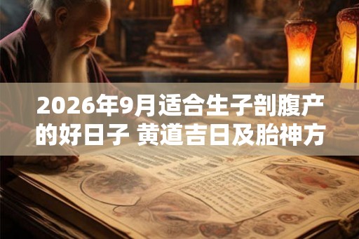 2026年9月适合生子剖腹产的好日子 黄道吉日及胎神方位一览