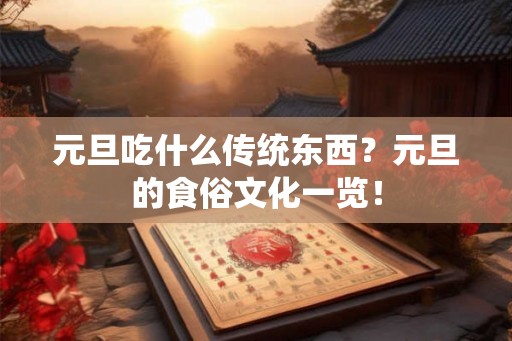 元旦吃什么传统东西？元旦的食俗文化一览！