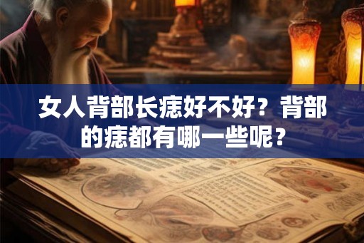 女人背部长痣好不好？背部的痣都有哪一些呢？
